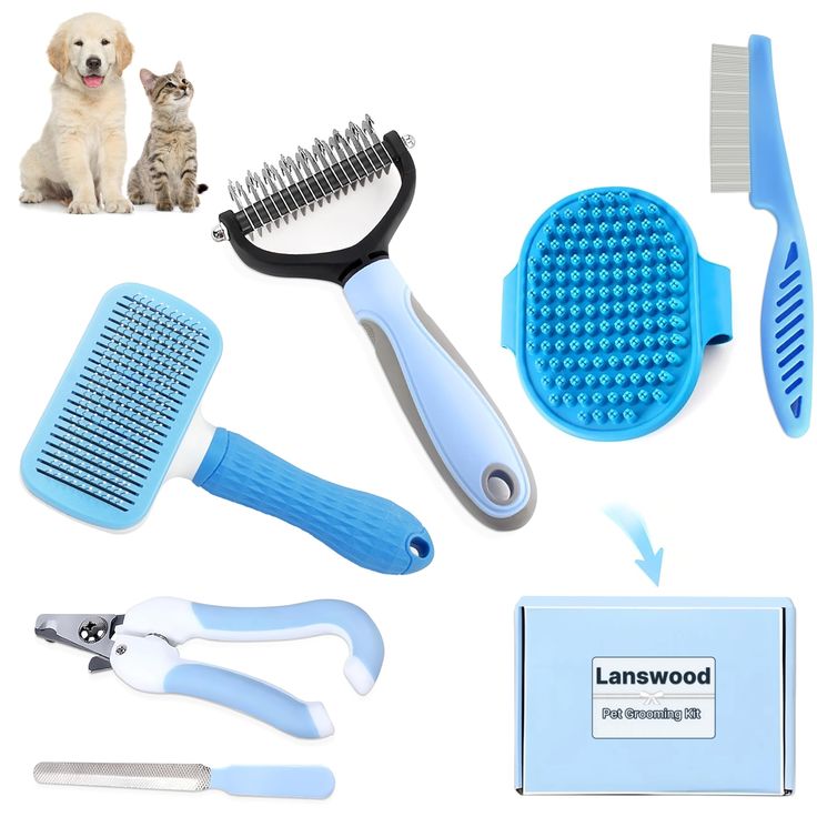 Grooming Kit for Pet (Multicolor, Set of 7)